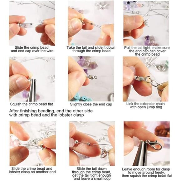 Crystal Beads for Jewelry Making, 2800PCS Natural Crystal Bead Gemstone Chip - Picture 6 of 8